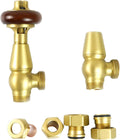 Traditional Thermostatic Angled TRV Radiator valves 1/2'' x 15mm Pack - VCC Home