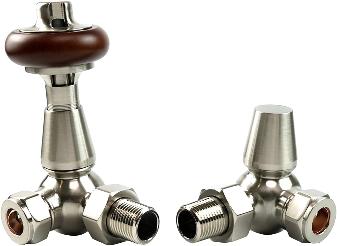 Traditional Thermostatic Corner TRV Radiator valves 1/2'' x 15mm Pack - KIVO